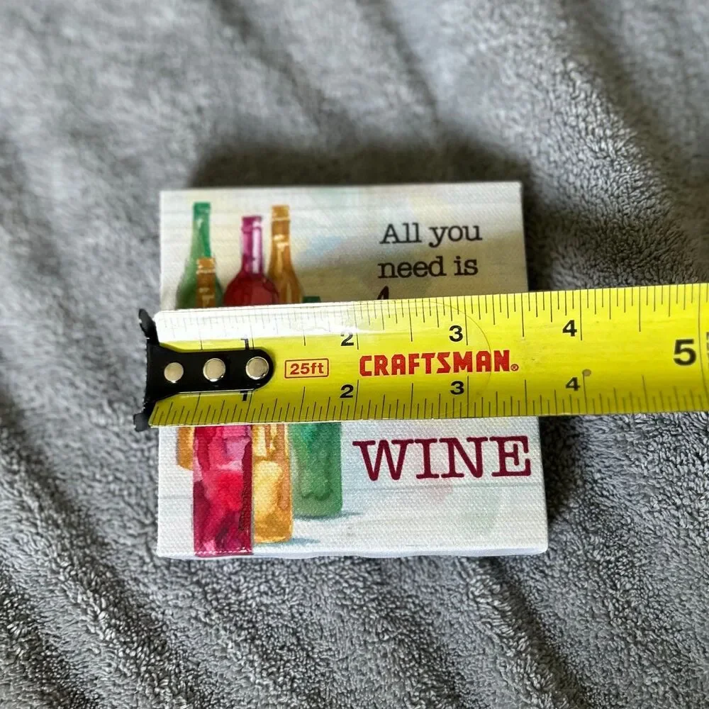 Mini Wine Bottle Themed Canvas Wall Accent Sign By GANZ